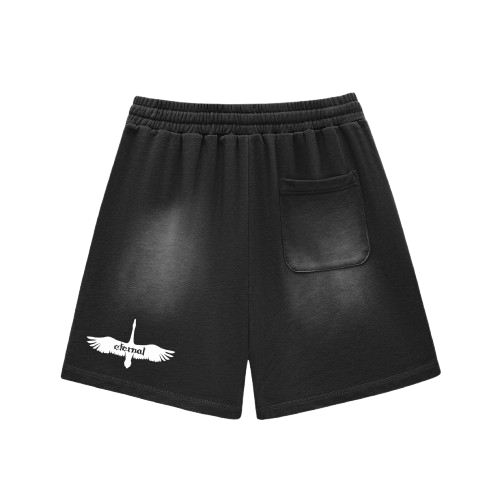 EternalGoose Sun Fade Raw Edge Shorts